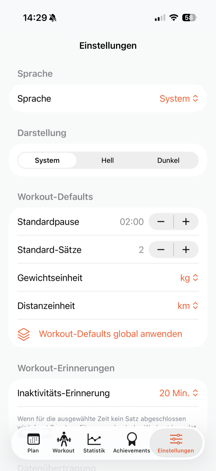 Einstellungen